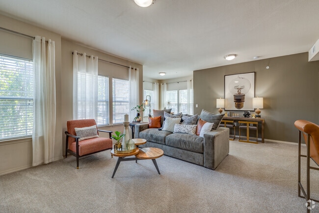 1HAB, 1BA - 879 ft² - Sala de estar - Cedar Ridge Apartments
