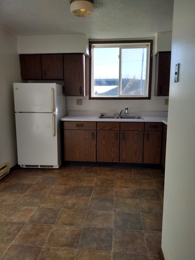 kitchen with fridge - 509 Rosemere Ln