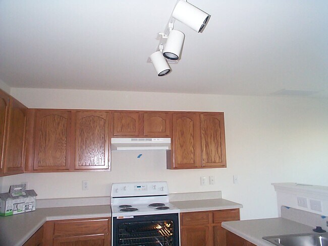 Nota de cocina: esta foto fue tomada antes de que se pintaran las paredes y se agregara el protector contra salpicaduras detrás del fregadero. - 6434 Ziegler Ln