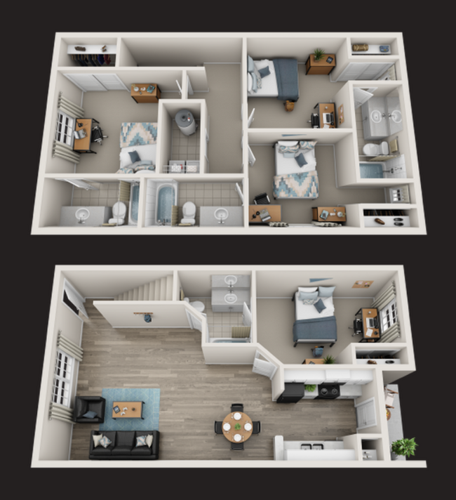 Floorplan of townhome - 1325 Rebecca Bailey Dr