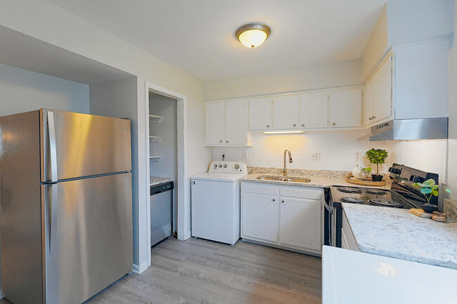 Renovated Kitchen at Trails End Apartments in Burlington, NC - Trails End Apartments