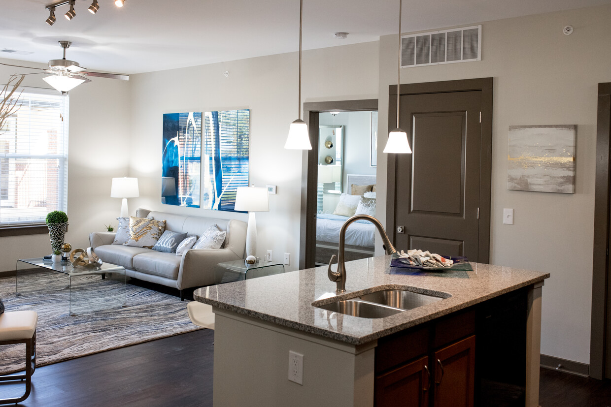 Spacious Kitchen with Island - Austin Park Apartments