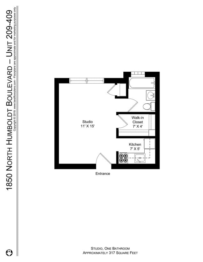 Photo - 1850 N Humboldt Blvd (Chicago, IL) Apartment