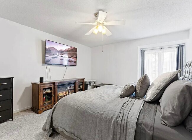 Master bedroom with large walk-in closet and private bath and shower - 450 Ford Rd