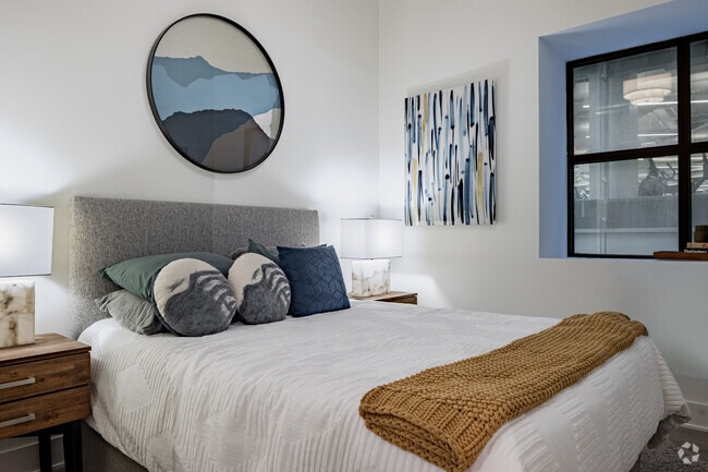 1BR, 1BA - 866SF - Bedroom - The Station Lofts