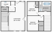 2 Bed & 1 Bath