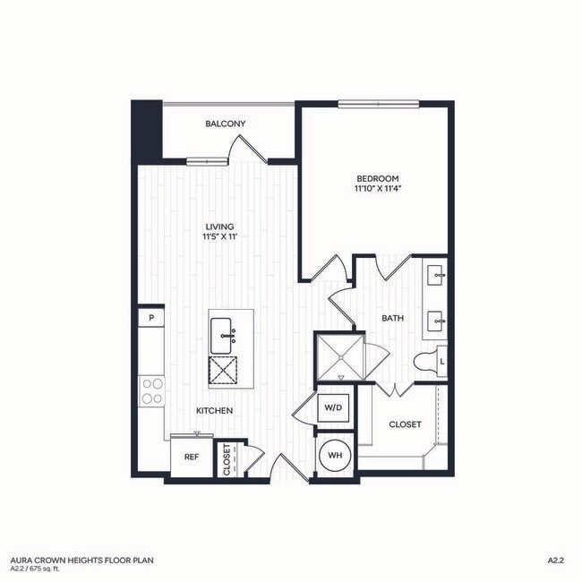 Plano de planta - Aura Crown Heights