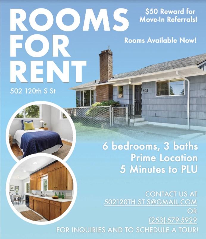 502 120th St S, Parkland, WA 98444 House Rental in Parkland, WA