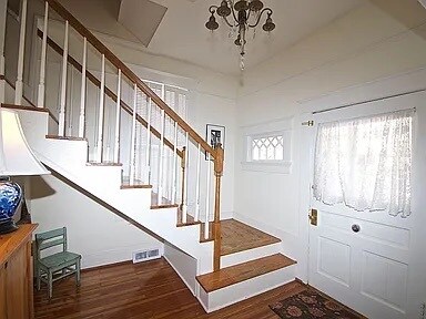 Entry hall - front door on left - 1203 Woodrow St