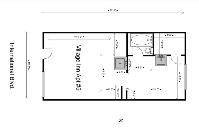 Floor Plan - 2612 S International Blvd