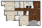 Three Bedroom - Plan A - Renovated