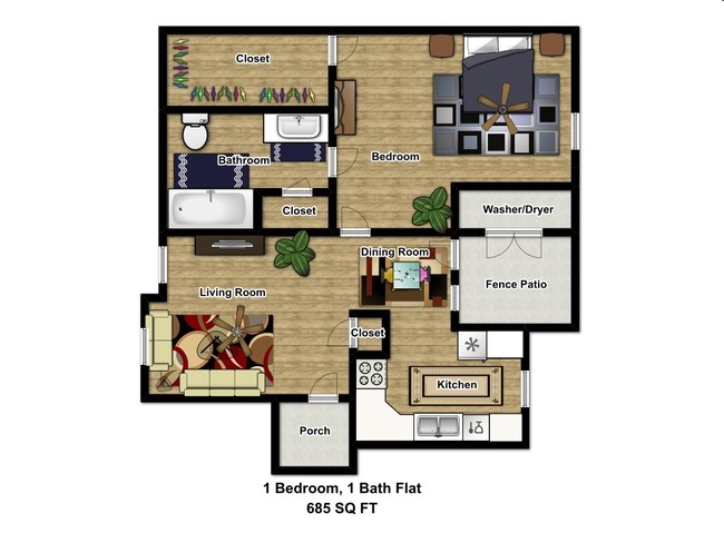 1HAB/1BA - Scott Street Townhomes