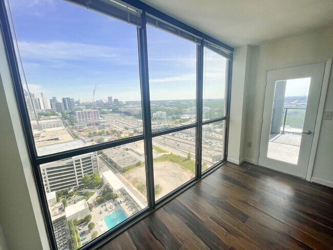 Outward View from Living/Family Room includes Balcony - 1280 W Peachtree St NW