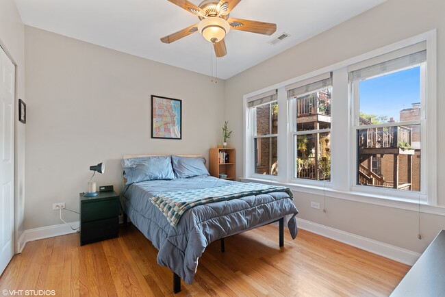 Lots of light and storage in the bedroom! - 6969 N Wolcott Ave