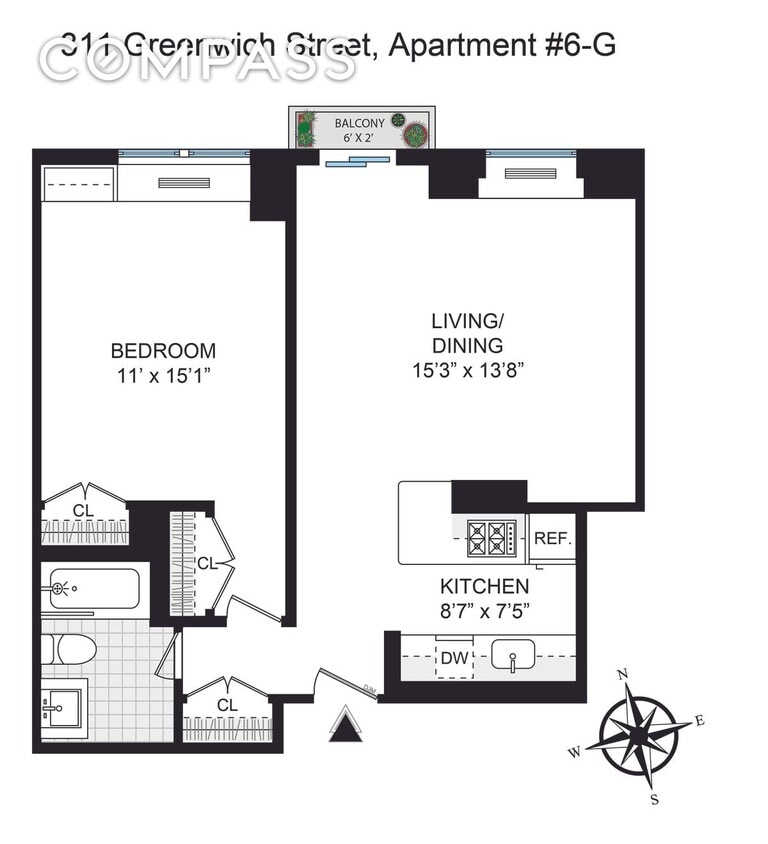 311 Greenwich St Unit 6G, New York, NY 10013 Room for Rent in New