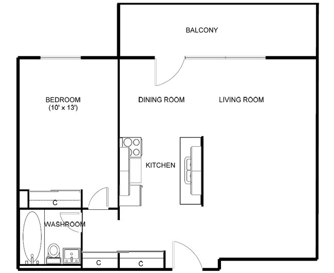 Floorplan - Pleasant Apartments