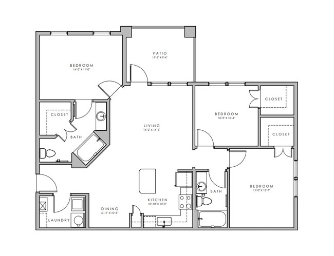 Planta E con patio - Milestone at Mission Ridge