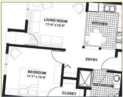 1HAB/1BA - Carty Heights