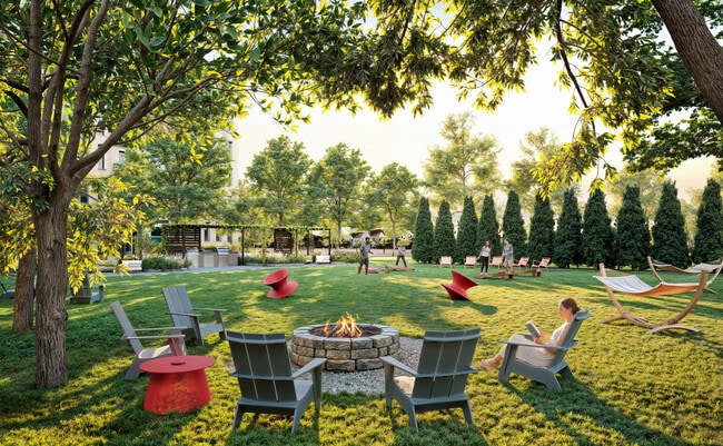 Patio y fogata - Arbor College Park