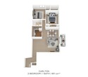 2 Bedroom, 1 Bath 951 sq. ft.