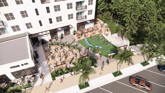 Aerial View of Outdoor Courtyard - The Promenade at Town Center