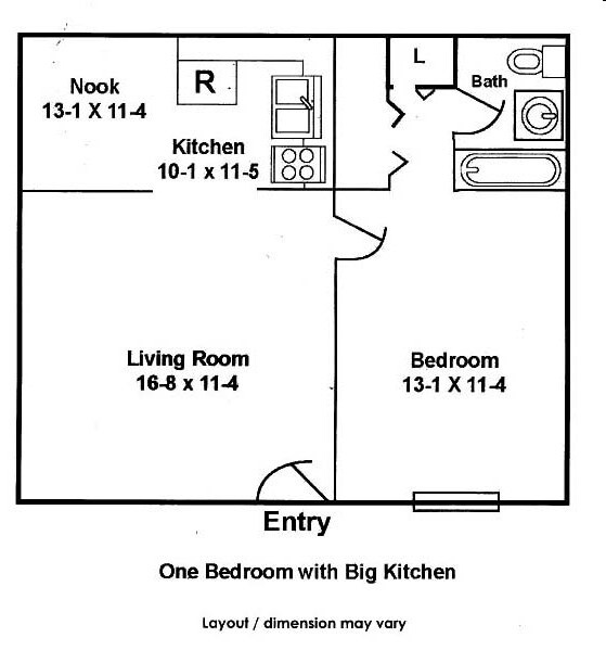 1BR/1BA - Greenbriar Apartments