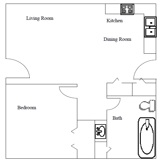 1BR/1BR - Willow Creek I & II Apartments