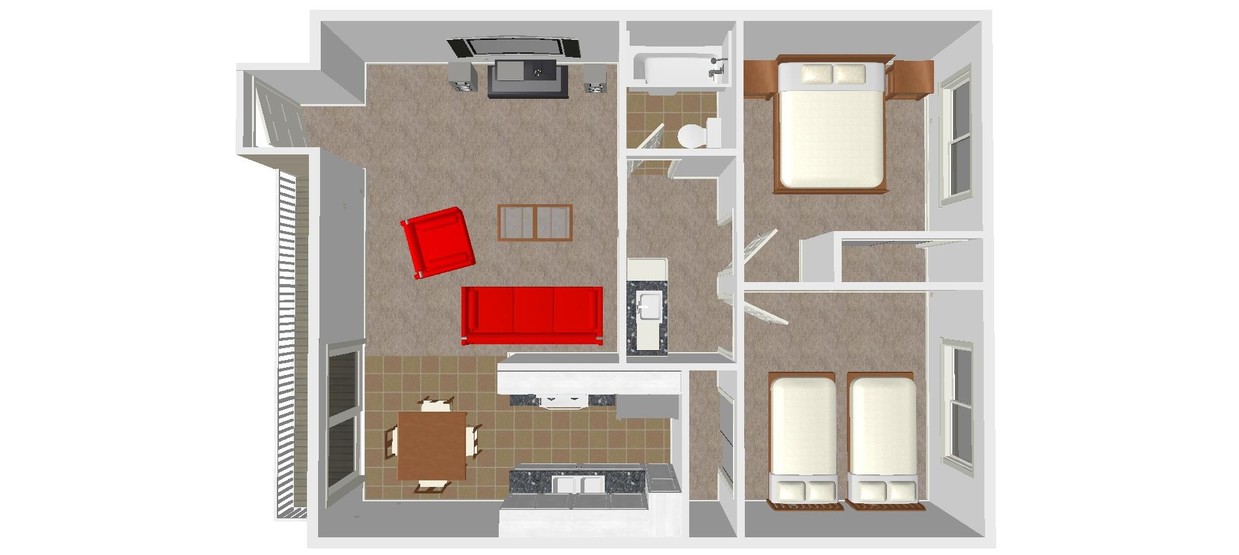 2HAB/1BA - 130 Woodruff Apartments