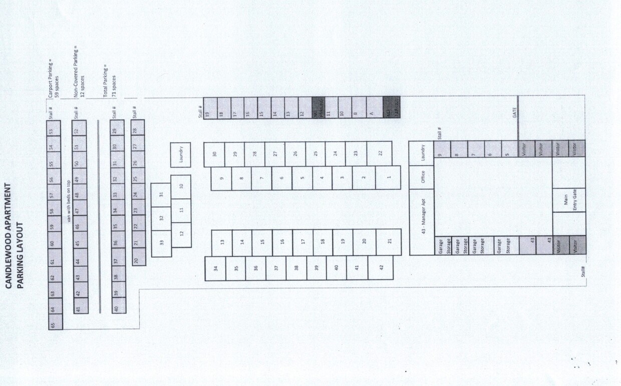 Disposición de estacionamiento - Candlewood