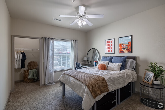 2BR, 2BA - 1,247SF - Primary Bedroom - The Landing Fayetteville Apartments