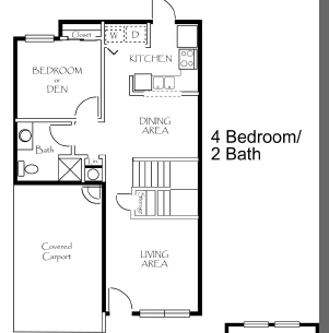 4BR/2BA - Park Crest Terrace Apartments