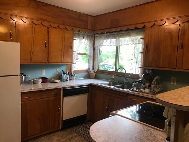 Alot of natural lighting, wood cabinets, pull-out faucet, under-sink filter system, and dishwasher - 325 N Rutland Ave
