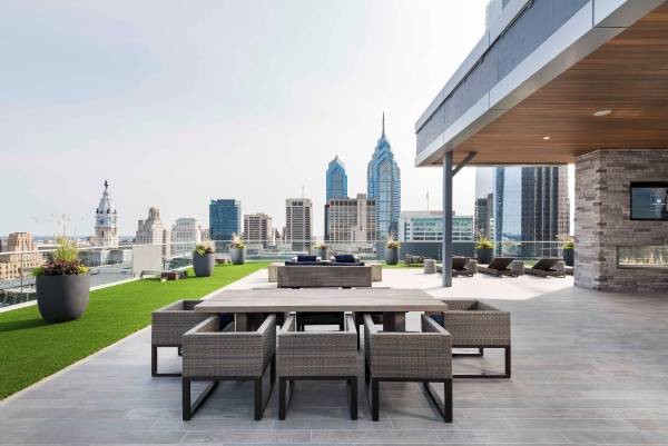 Roof lounge - Franklin Tower Residences Apartments