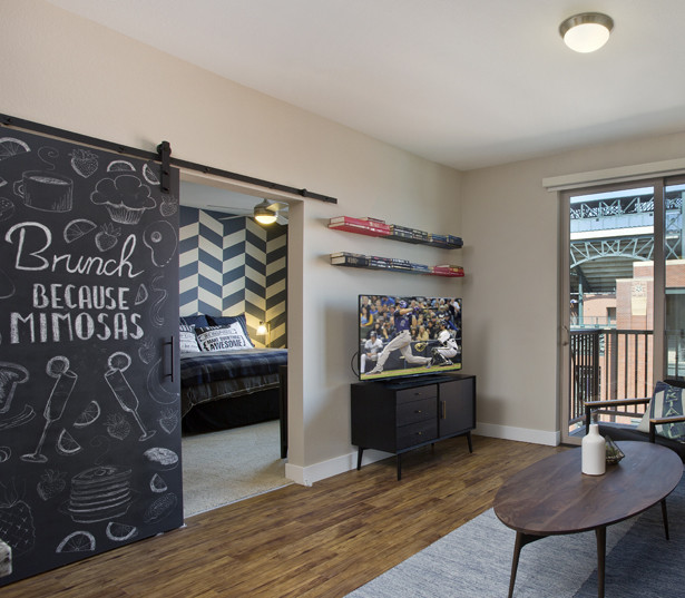 Apartments with sliding barn doors - The Battery on Blake Street