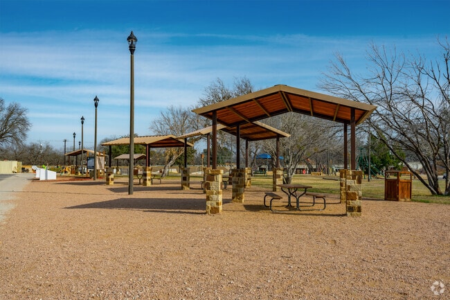 Plan a fun outdoor picnic at one of the many pavilions in Atascosa River Park in Pleasanton.