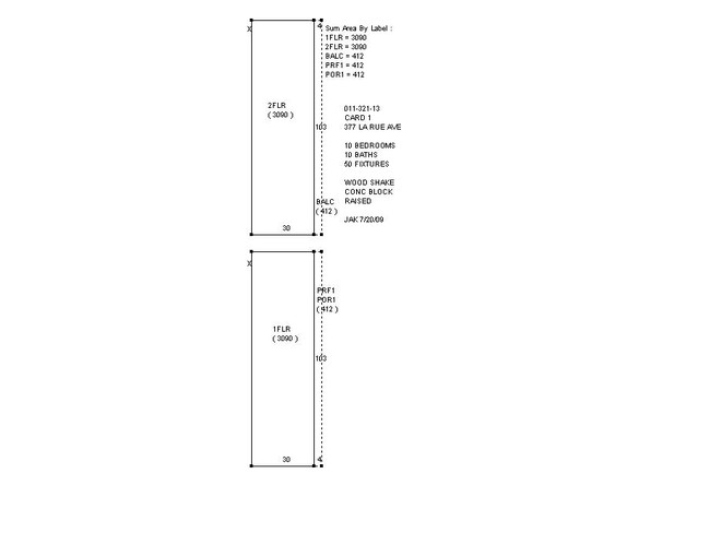 Plano de planta - 377 La Rue Ave