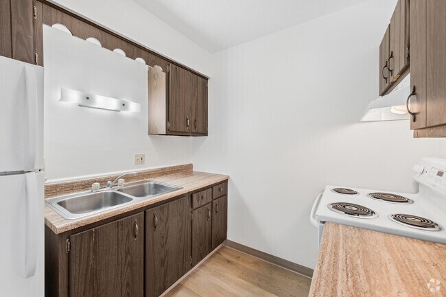 2 habitaciones, 1 baño - 744 pies cuadrados - Cocina - Oak Glen Apartments