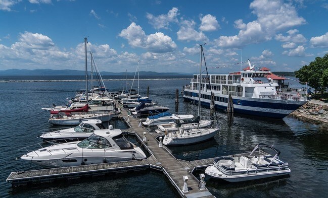 Boats on nearby Lake Champlain