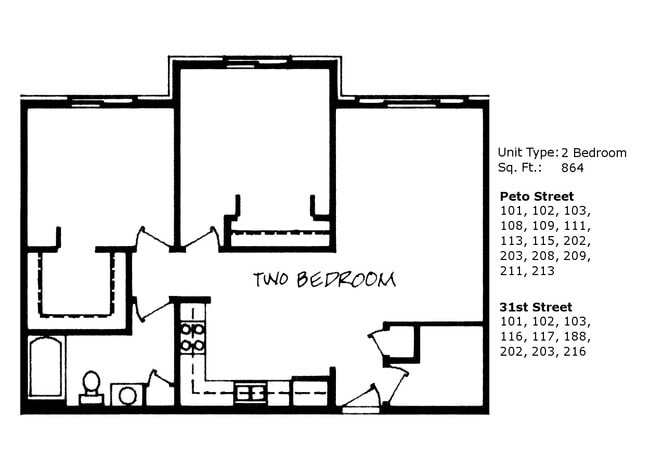 2 dormitorios/1 baño - Regency House (55 & Older)