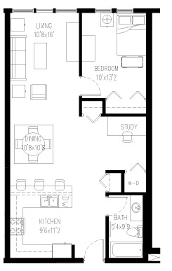 1BR/1BA - City Park Residences