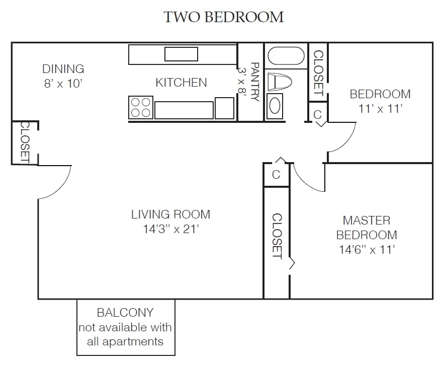 Deer Creek Apartments – 1 BD Upgraded