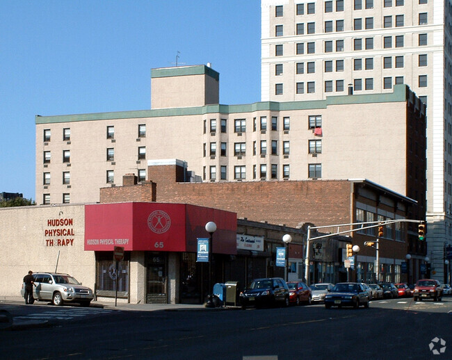 View from the east along Sip Avenue - Plaza Apartments