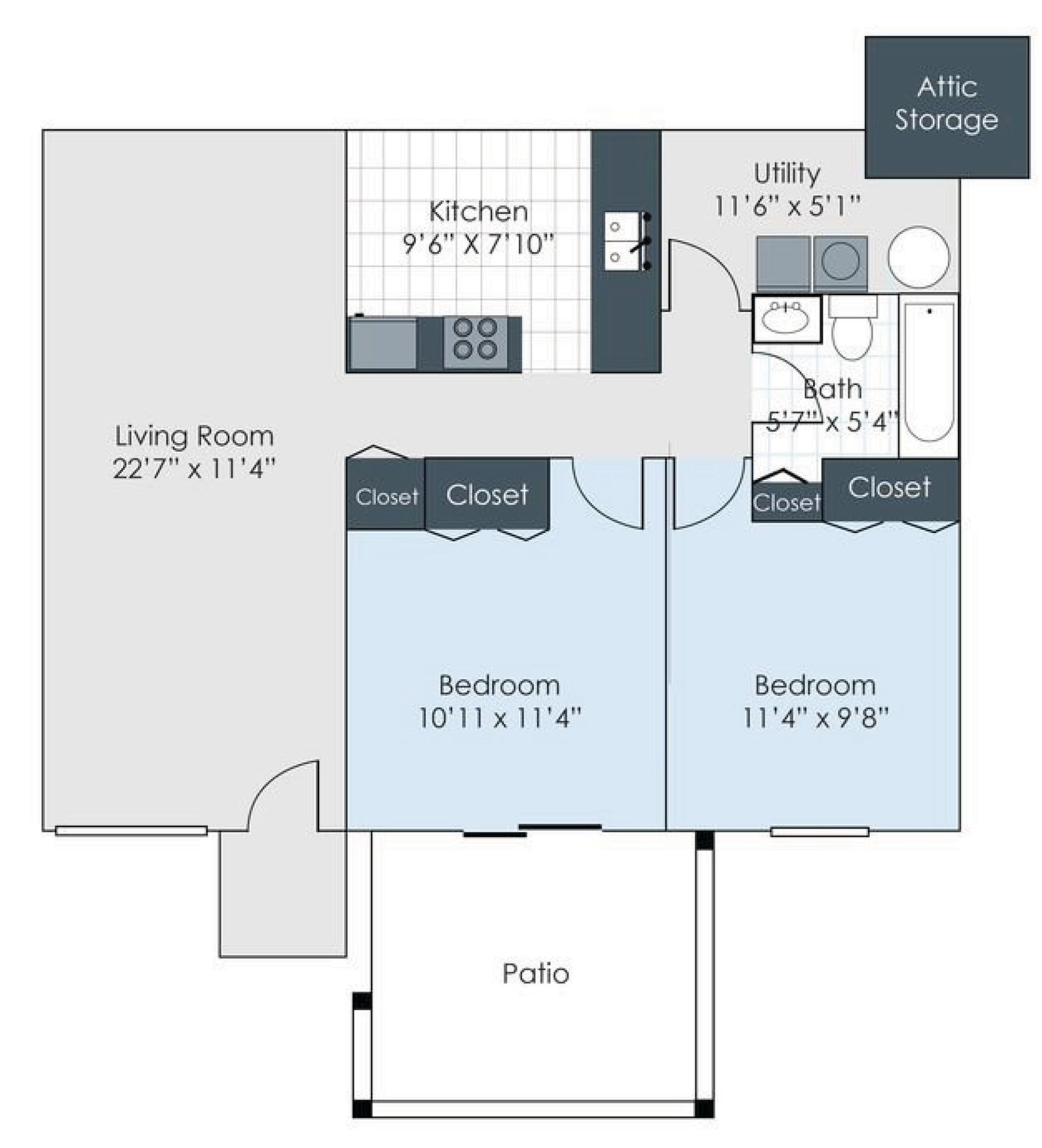 Woodbine Apartments – Two Bedroom/One Bath
