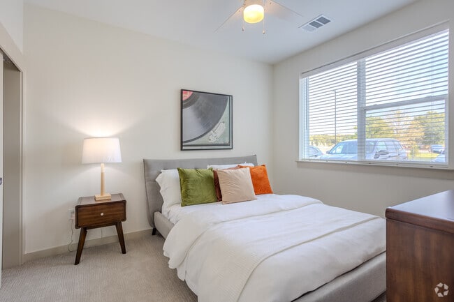 2BR, 2BA - 925SF - Verbena Bedroom - Meridian at Wylie - 55+ Affordable Apartments