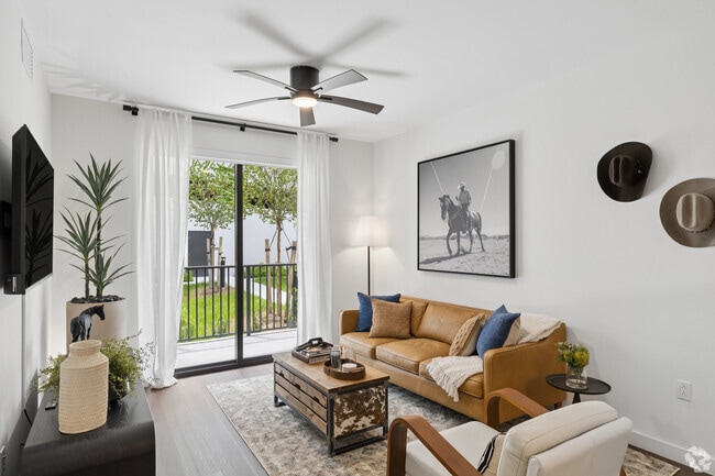 Brahman 2BR, 2BA - 1,113SF - Living Room - Saddlebridge at Downtown Davie