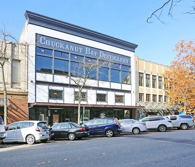 The award-winning Chuckanut Bay Distillery includes a tasting room and a retail shop