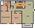 2Bed - 1Bath