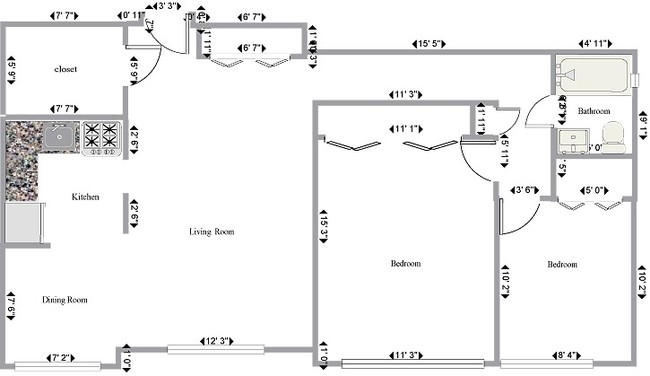 2BR/1BA - 309 Apartments