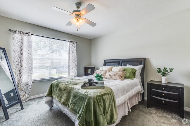 1BR, 1BA - 684SF - Primary Bedroom - Bristol Lakes Apartments