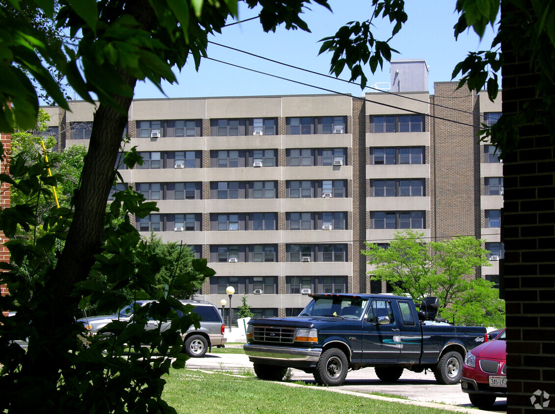 Through the trees to the west - Mason Manor Housing Authority